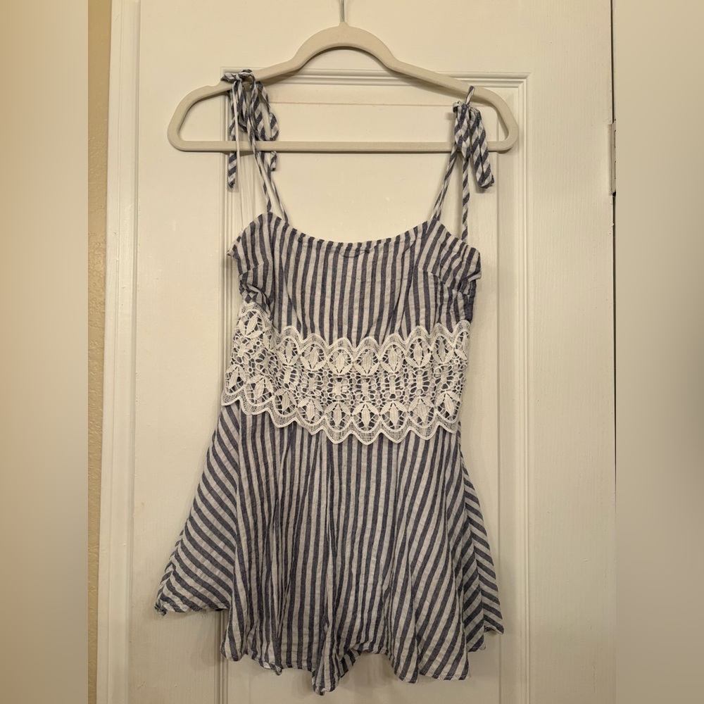 Showpo Striped Lace Romper